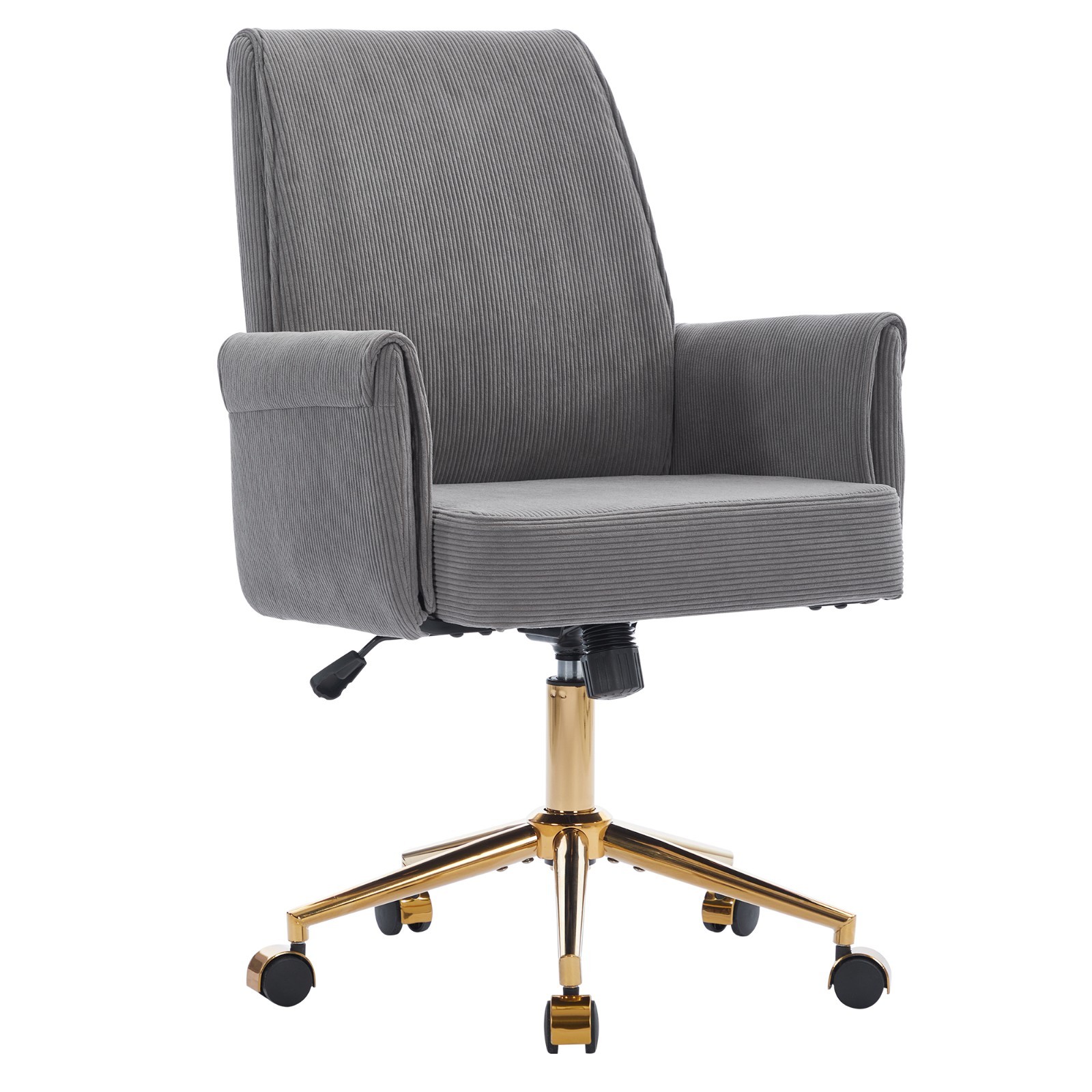 Ergonomic Mid-Back Office Chair with Lift & Striped Fabric