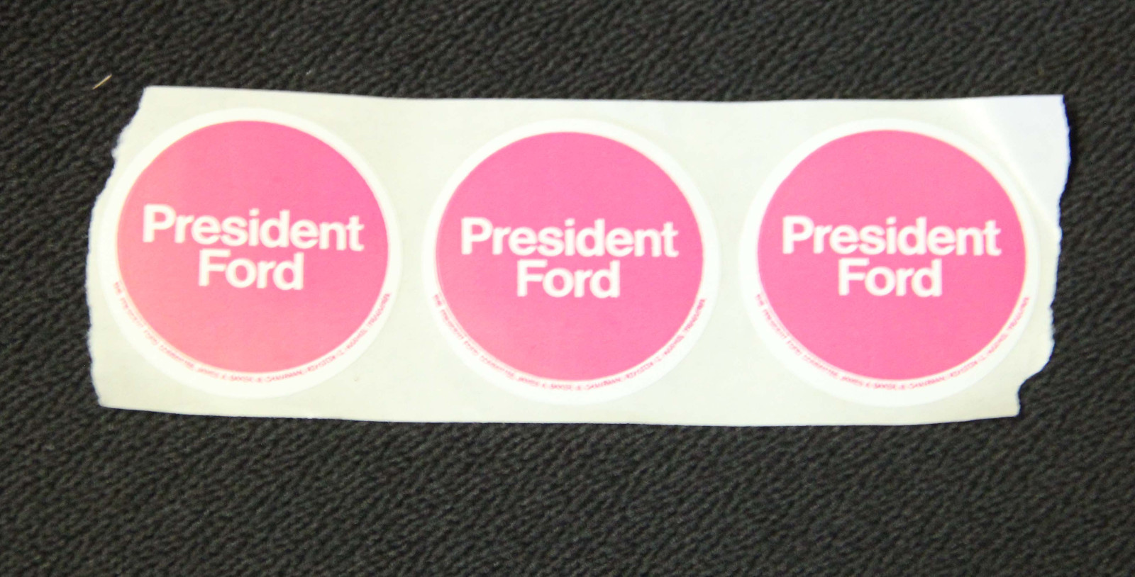 Original 1976 President Ford – Pink Circular Stickers