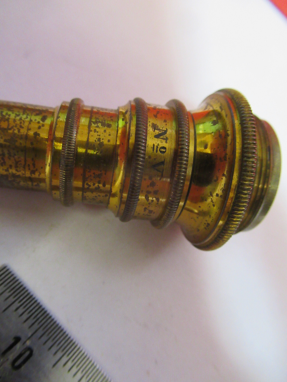 ANTIQUE SEIBERT GERMANY "V" OBJECTIVE MICROSCOPE PART AS PICTURED G4-A-96