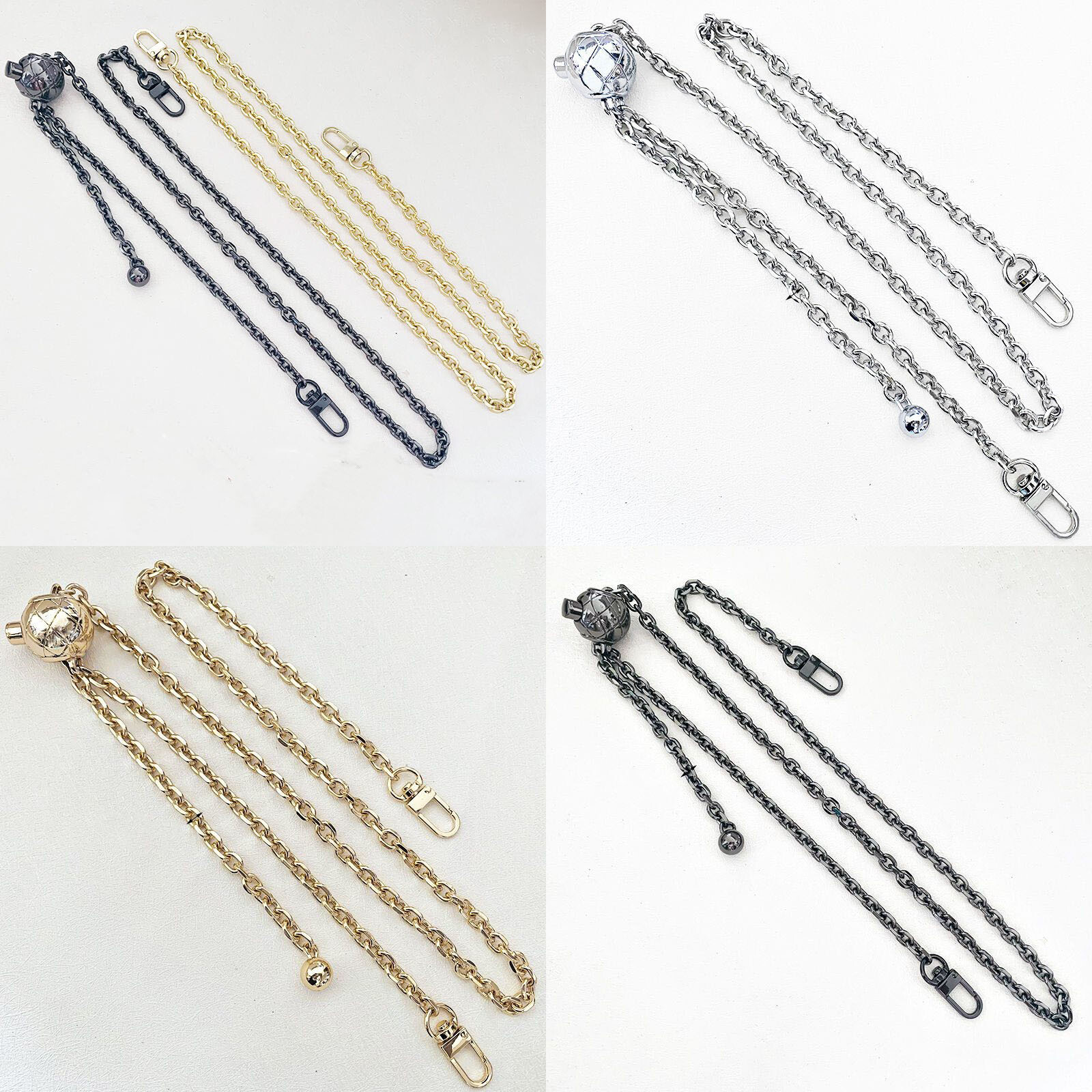 40~200CM Replacement Adjustable Oval Purse Chain For Strap Bag Crossbody Handbag