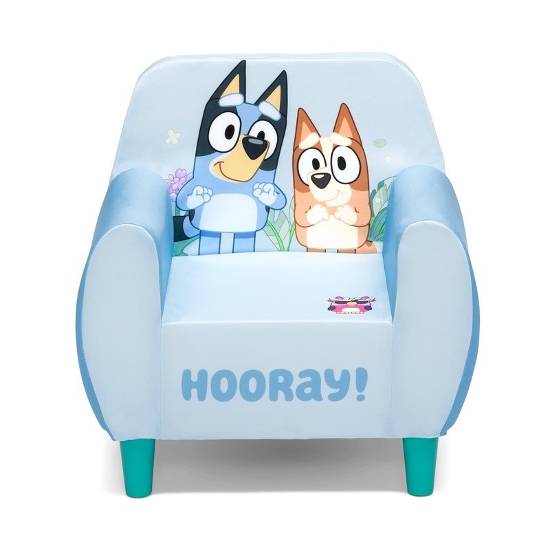 Bluey Foam Chair Armchair Kids High Back Padded Arms Fun Playtime Relaxation New