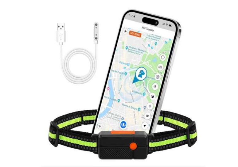 Wireless GPS Dog Fence Collar with 12-Month App Access, Real-Time Dog Tracker,