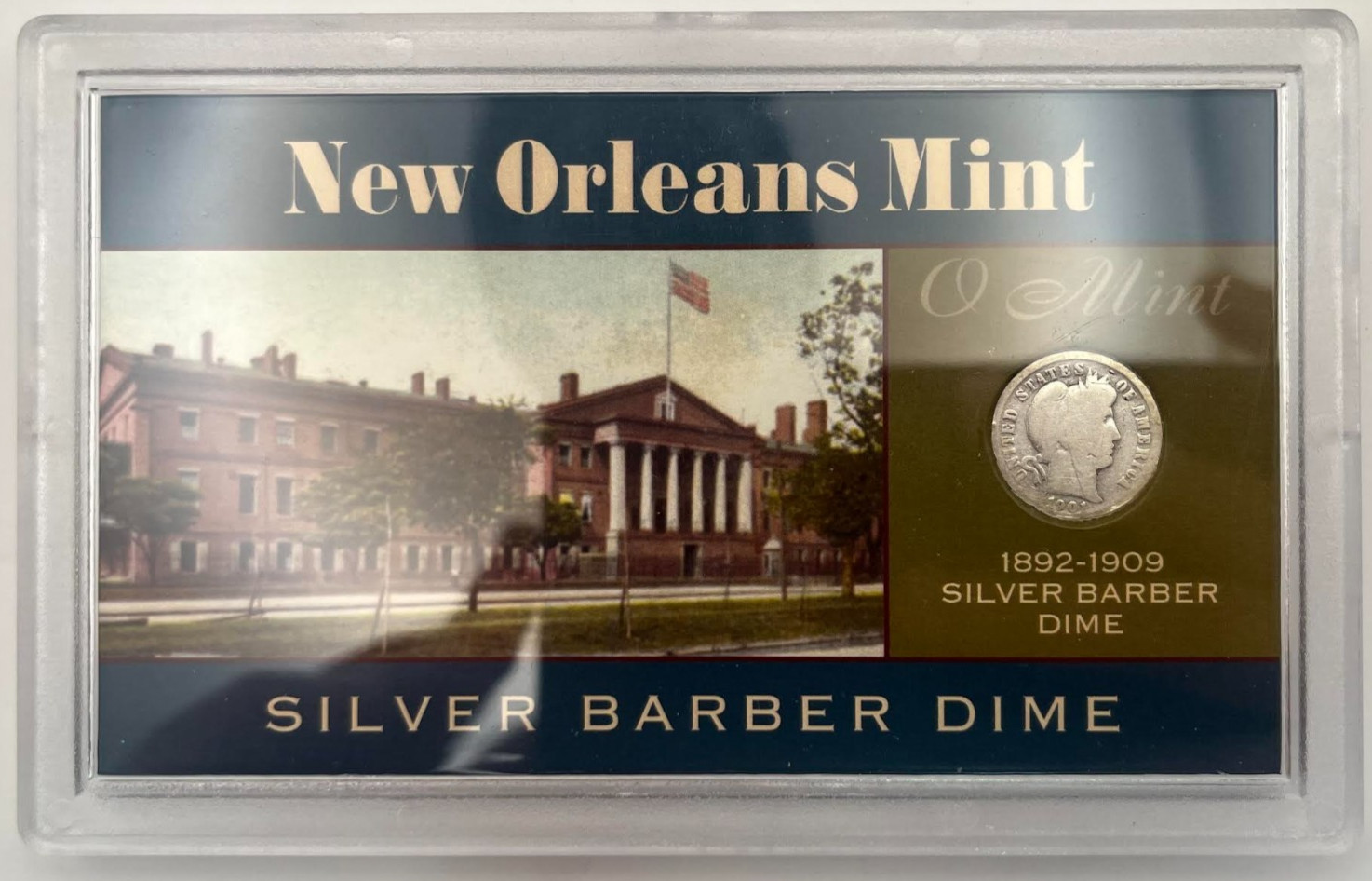 1901 New Orleans Mint O Silver Barber Dime 1892-1909 with COA