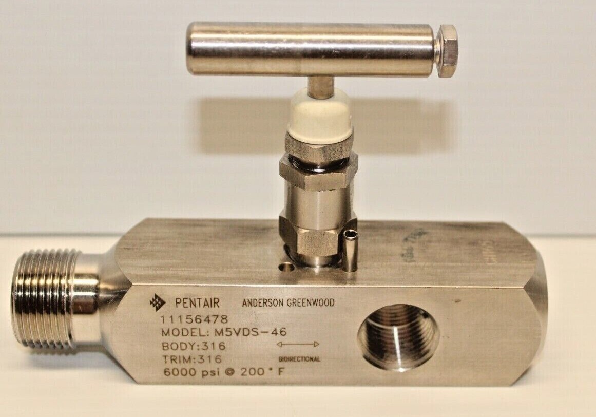 ⭐NEW⭐ANDERSON GREENWOOD M5VDS46 NEEDLE VALVE 3/4" x 1/2" 6000PSI 316 SS  🔴USA🔵