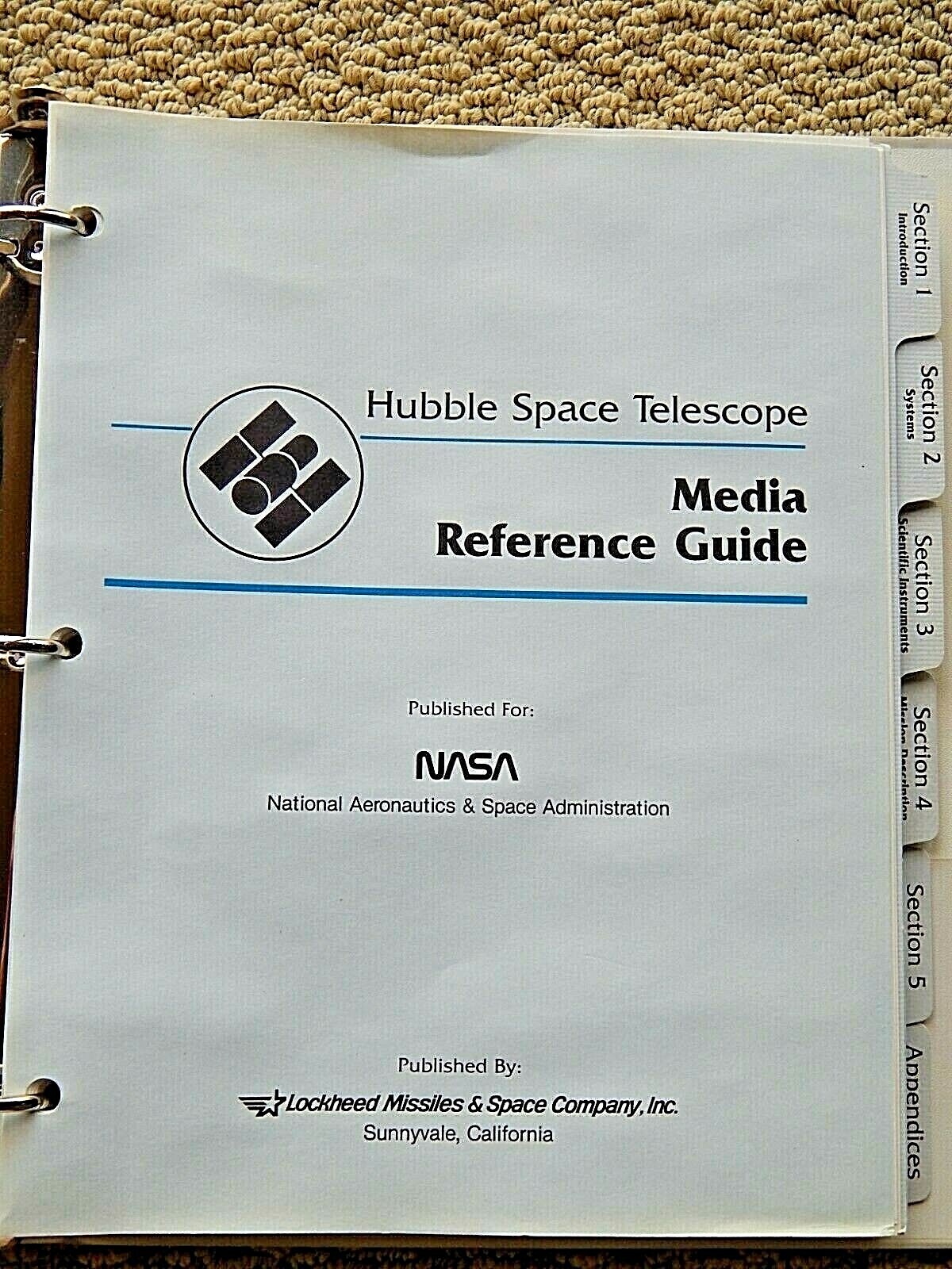 HUBBLE Space Telescope (Media Reference Guide) & Lockheed Missiles & Space Co.~