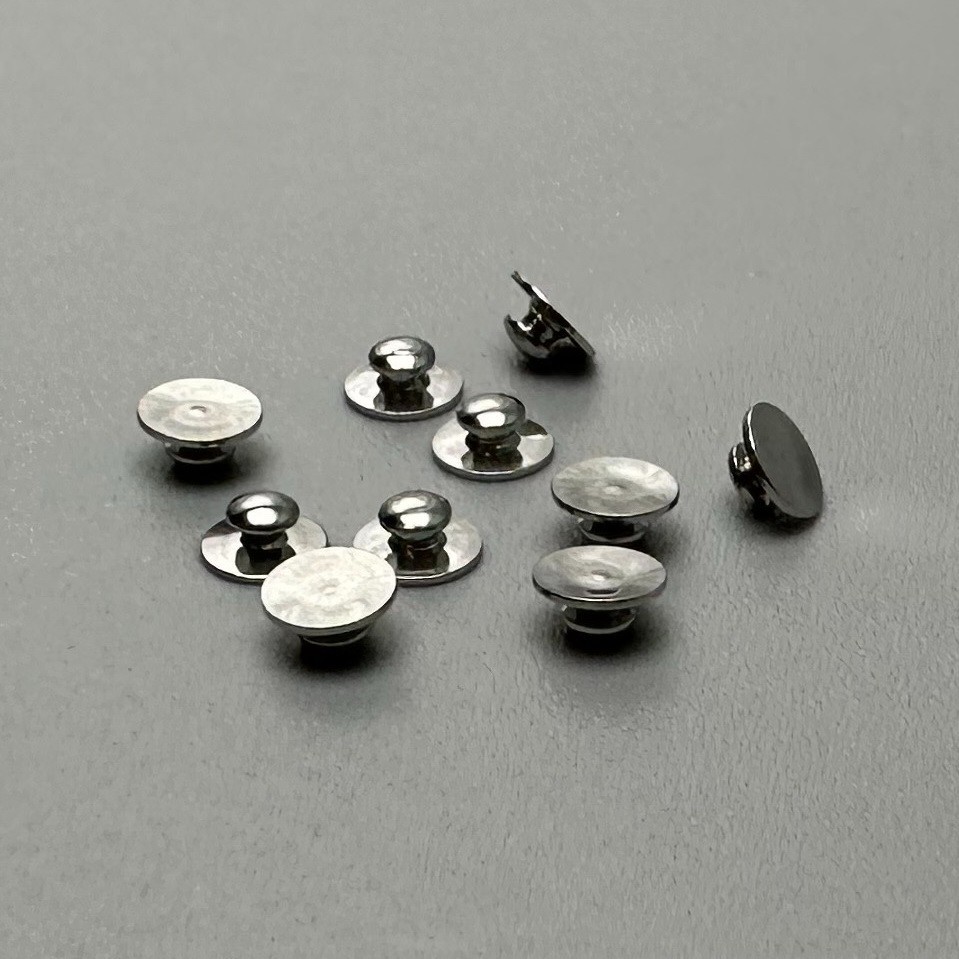 10Pcs Dental Orthodontic Lingual Buttons Weldable Round Metal Plain Base Button