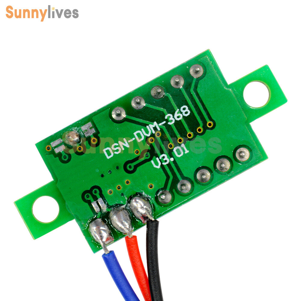 DC 0-30V LED Panel Voltage Meter 3-Digital Display Voltmeter 0.36 inch 3 Wires
