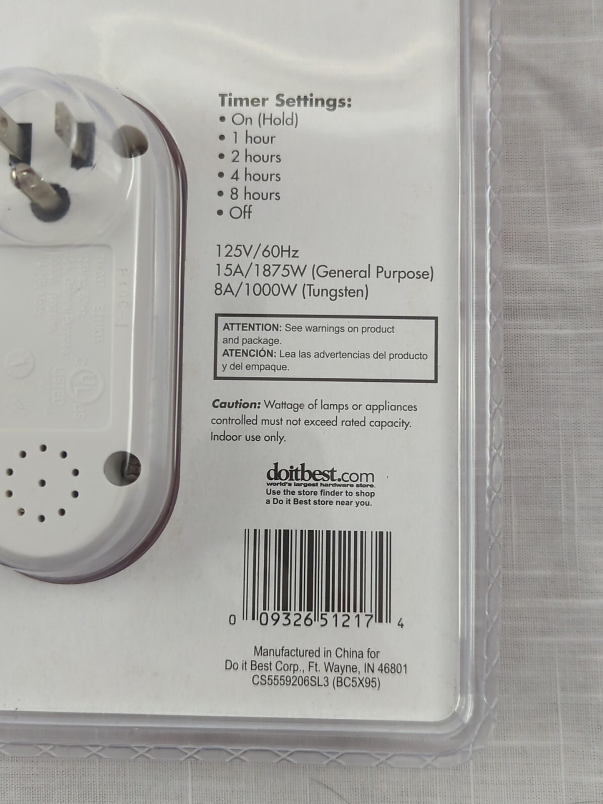 Do It Countdown Digital Timer Model 520462, 5 settings, indoor outdoor - New