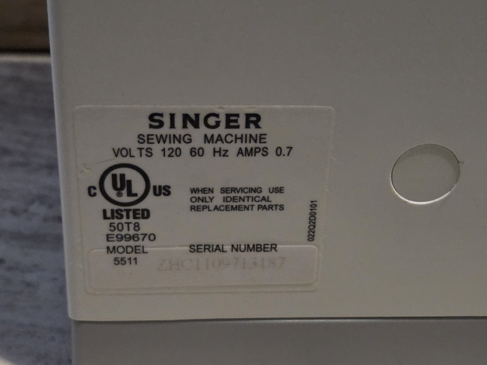 SINGER 5511 Scholastic Heavy Duty Sewing Machine Tested