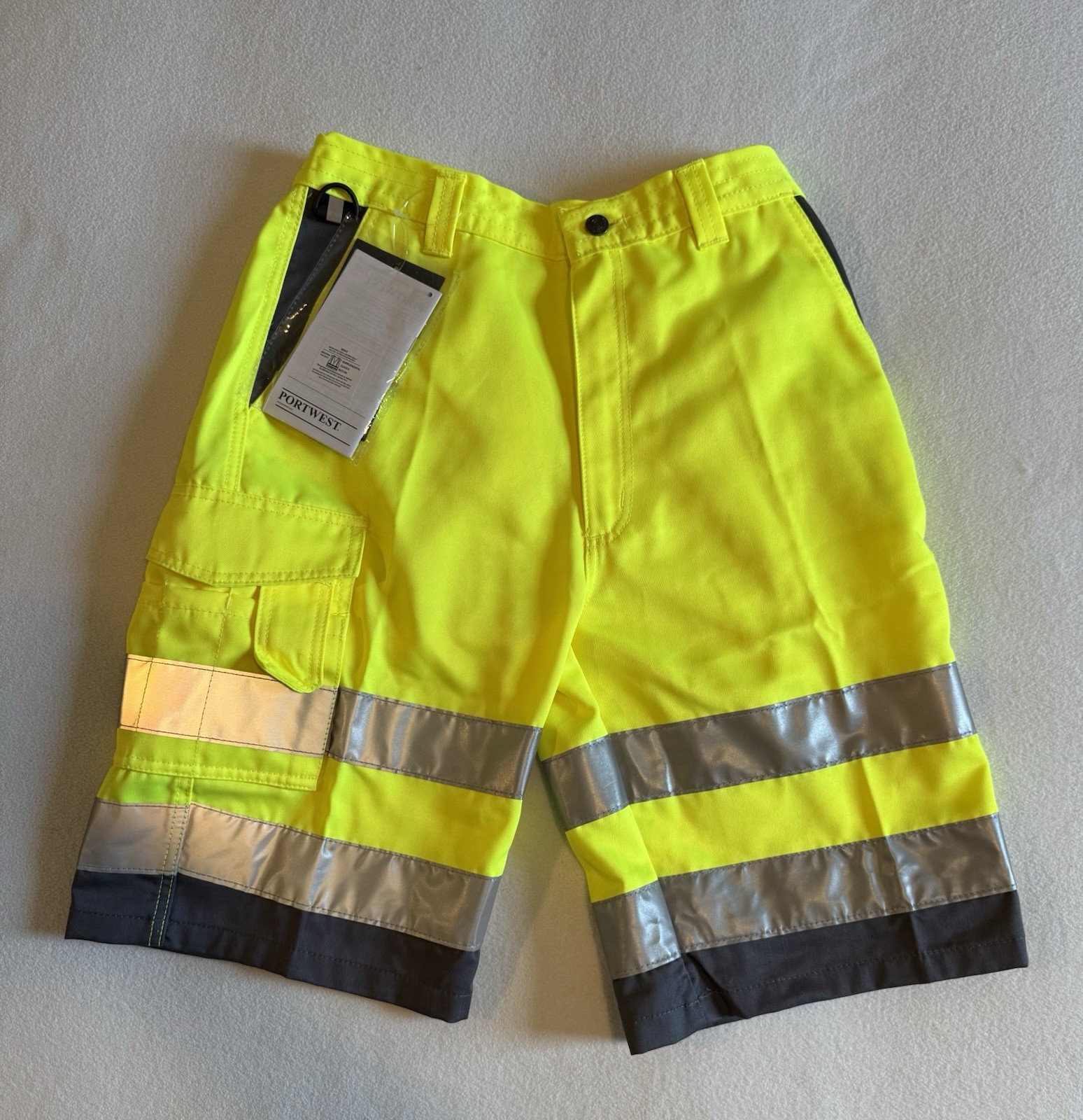 Portwest High Visibility Protection Shorts Reflective &Bright Yellow Size S