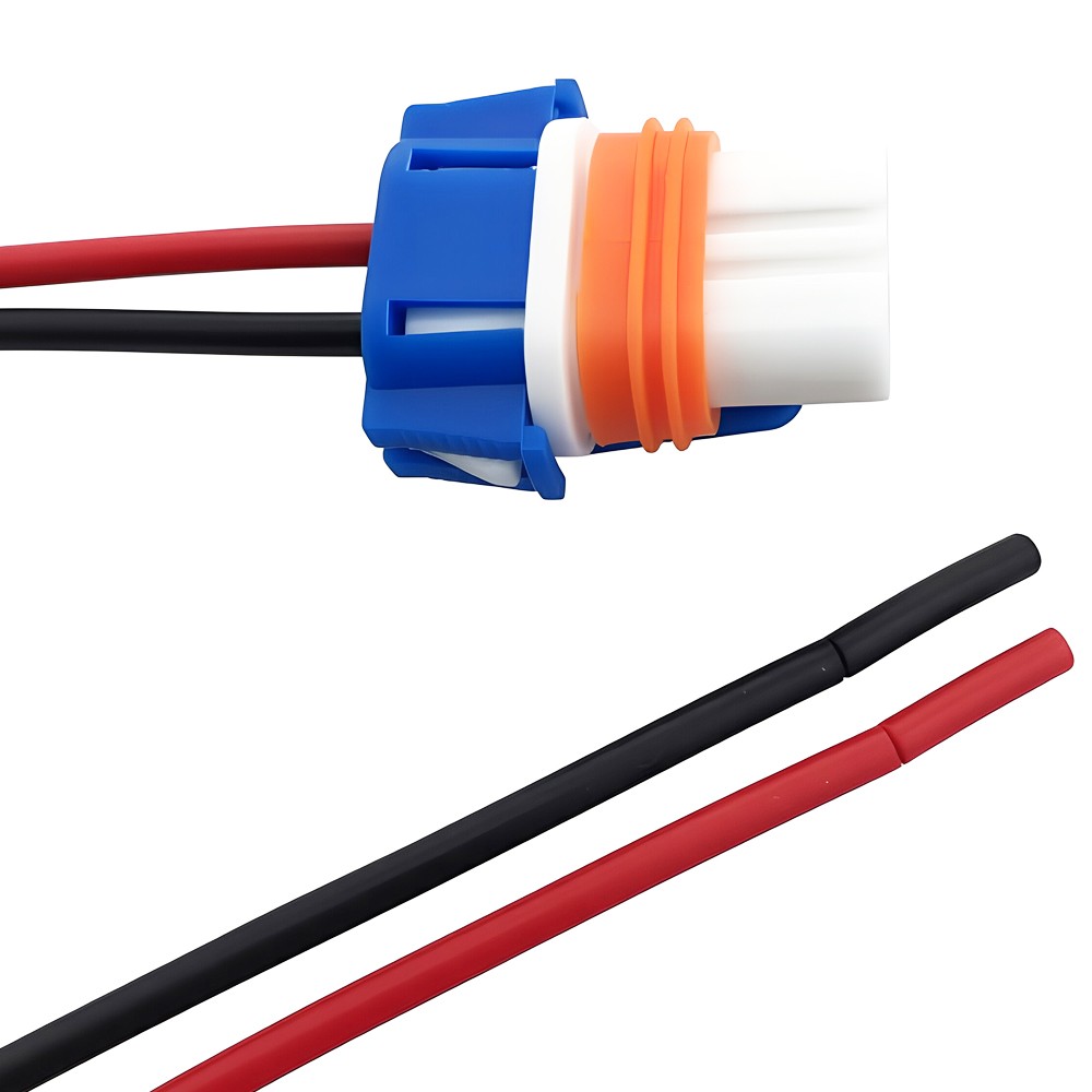 2pcs 9005 HB3 Ceramic Socket Connector Headlight Dual Beam Wiring Harness Holder