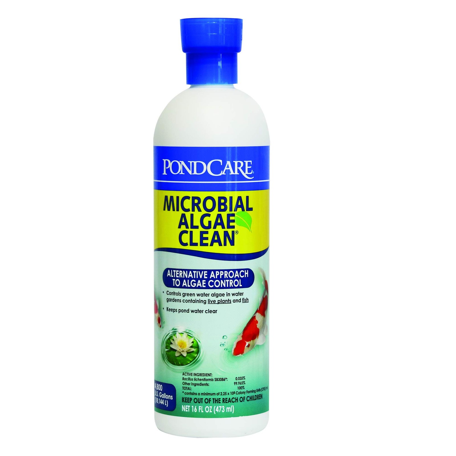 API PONDCARE MICROBIAL ALGAE CLEAN Biological Inhibitor of 16-Ounce, clear