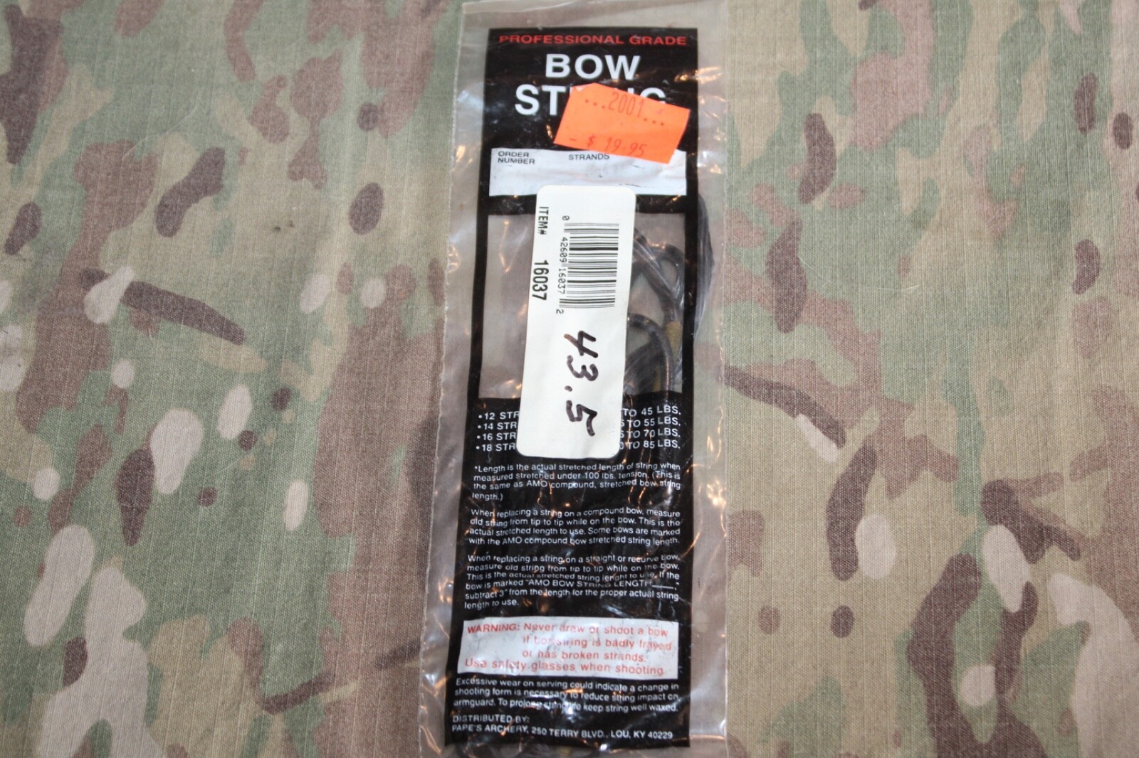 PSE Archery Bow Replacement String - 43.5" - Fast Flight Part # 16037