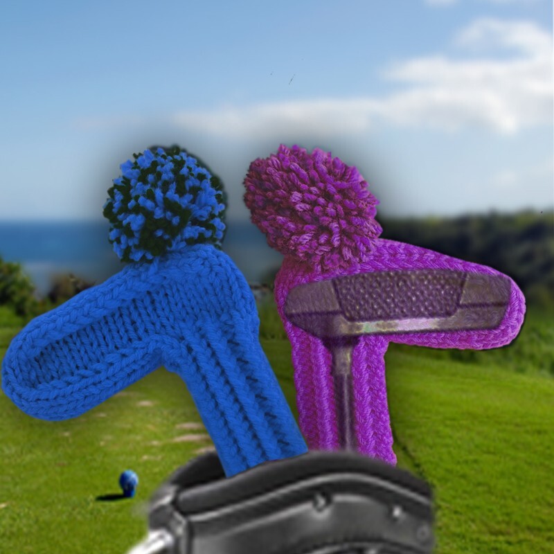 QUICK-SHIP, Solid Color, 100% WOOL Hand Knit Golf Cover