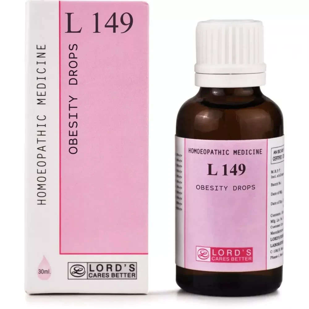 Lords L 149 Obesity Drops (30ml) Homeopathic Drop Free Shipping