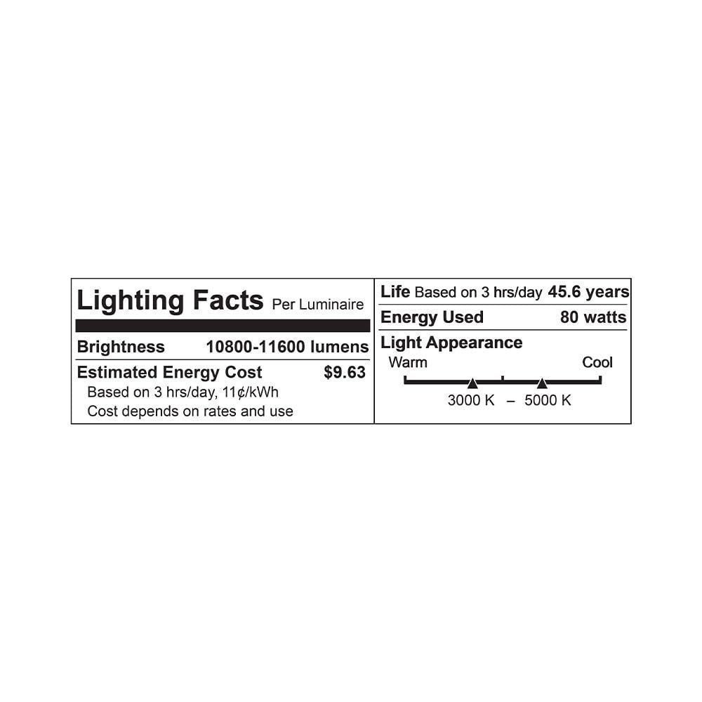 Euri Lighting EWP-80W103sw, LED Wall Pack, 1-10V Dimmable, 10800-11600lm,...