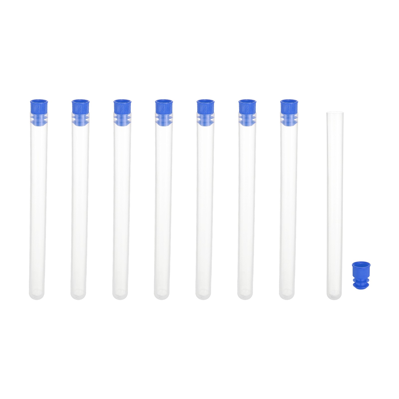 5.7" Length Plastic Sewing Needle Storage Holder, 8 Pcs Matte Pin Tube Blue