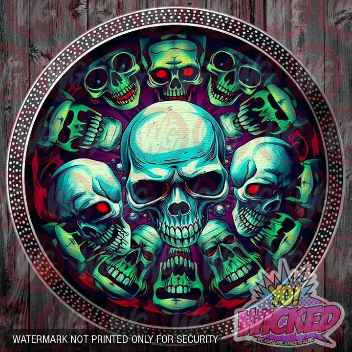 Horror Skulls v1 DJ Turntable Slipmat 12 inch Single Pad