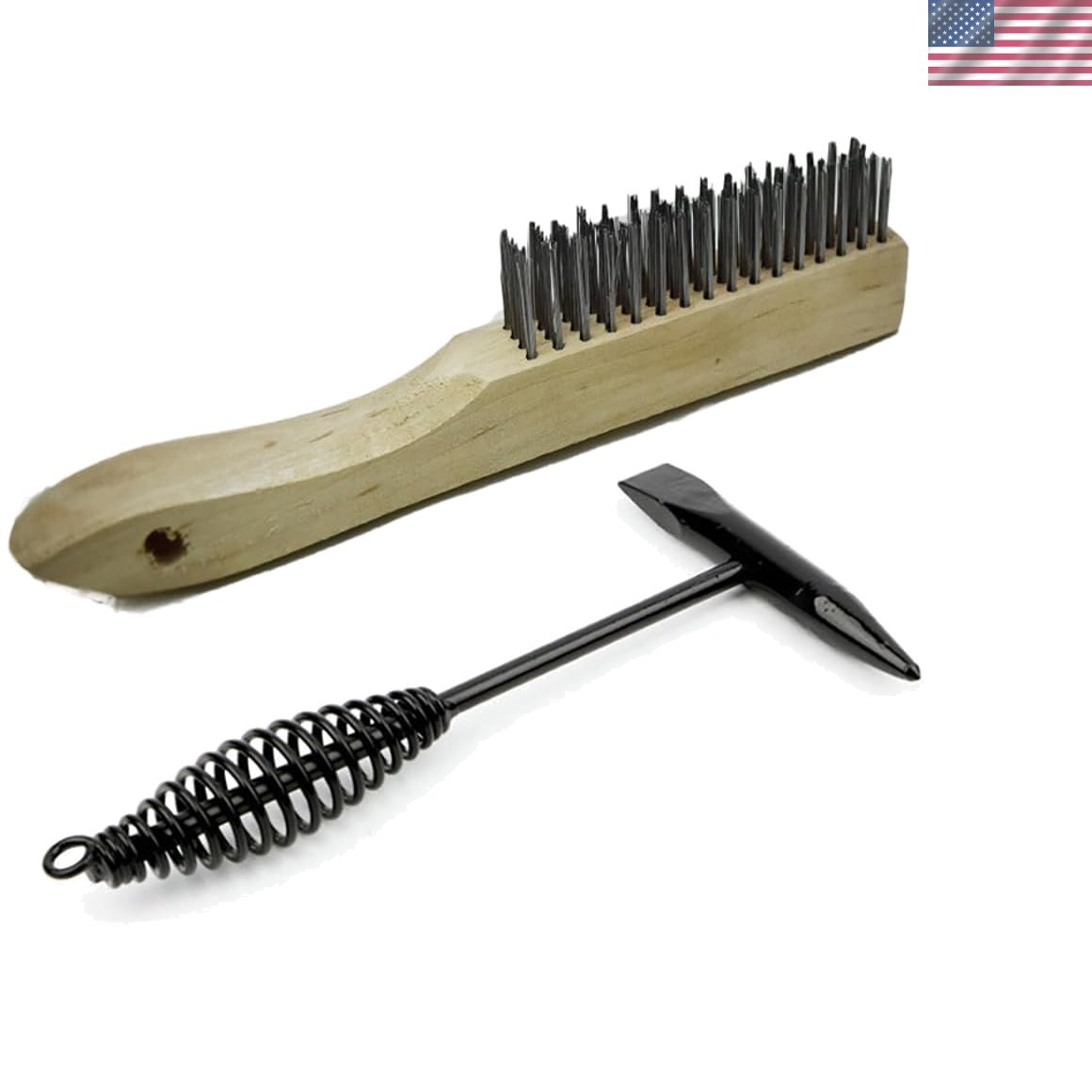 10.5-Inch Welding Chipping Hammer with Coil Spring Handle & Free Brush