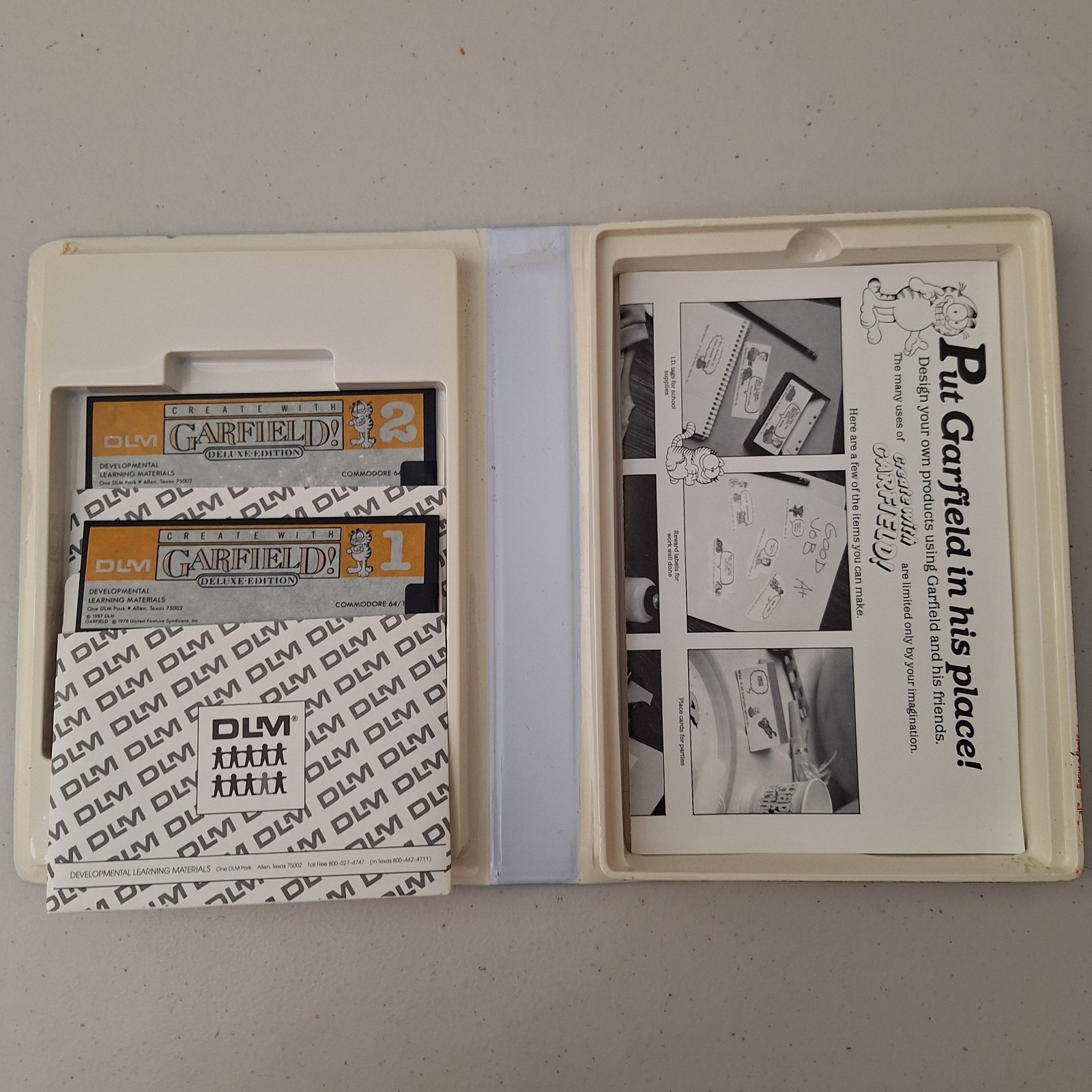 Vintage: 1987 - Create With Garfield - Deluxe Edition - Apple Computer Software