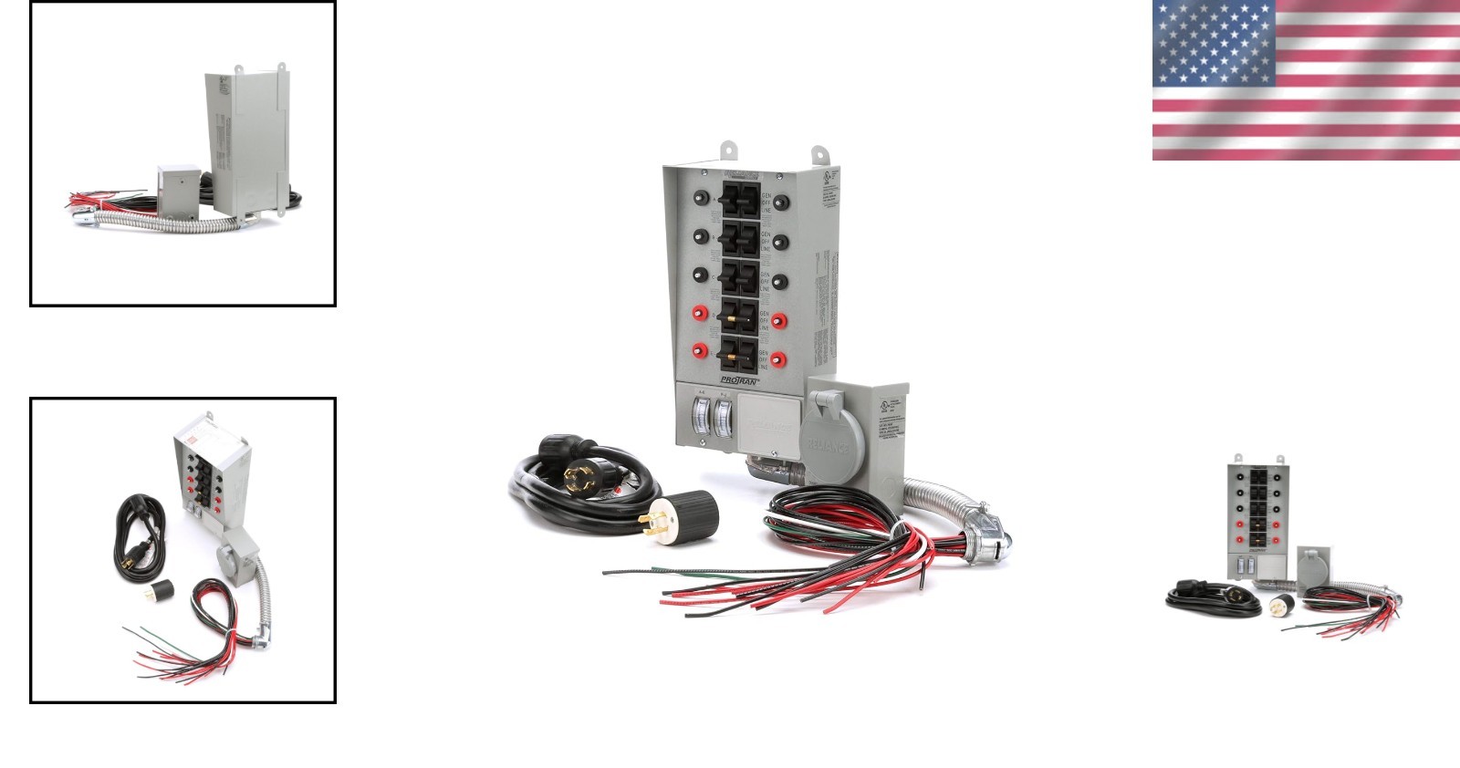 Gray 10-Circuit 30 Amp Generator Transfer Switch Kit - Complete Installation Set