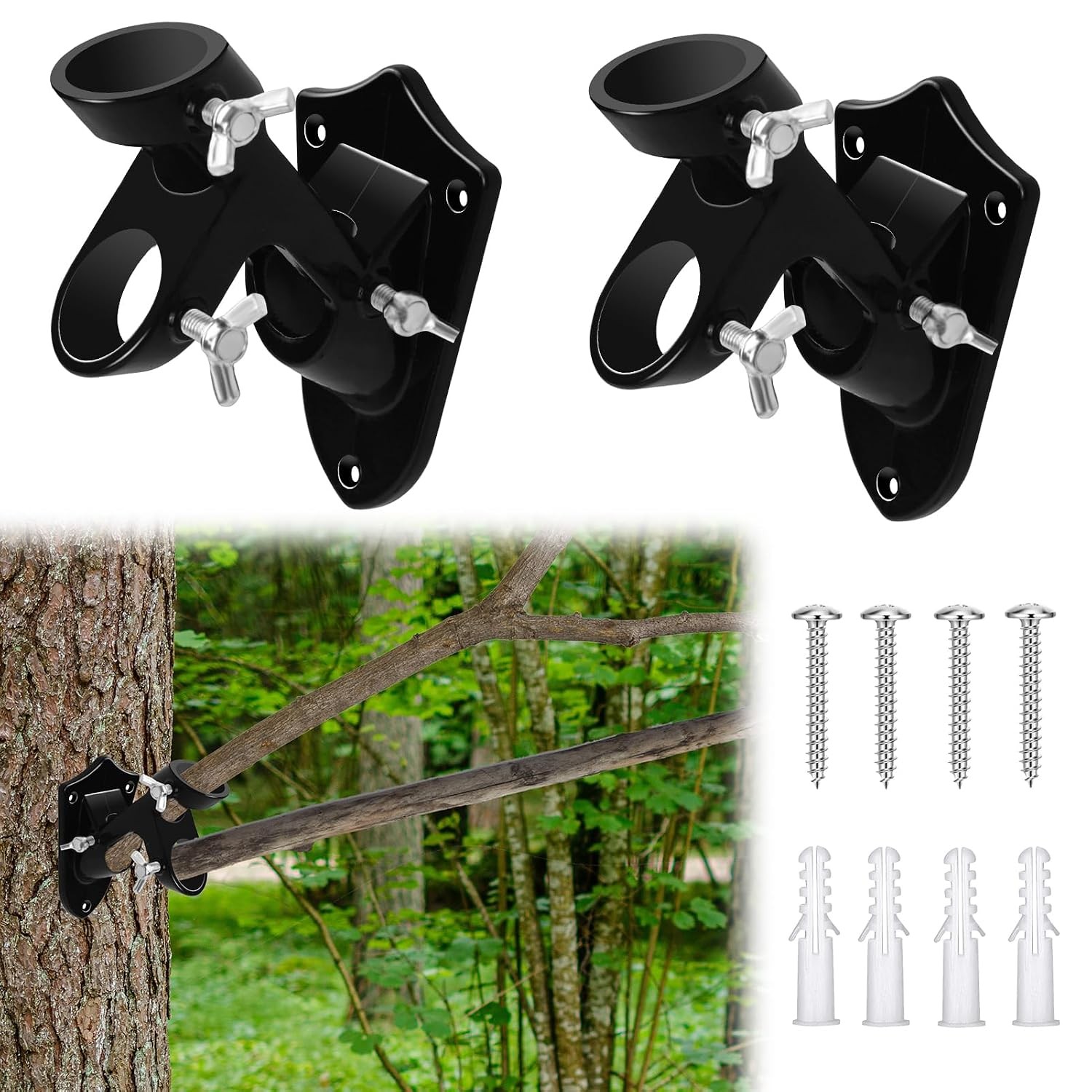 Adjustable Metal Deer Attractor Tree Branch Holders 2 Pack Metal Licking