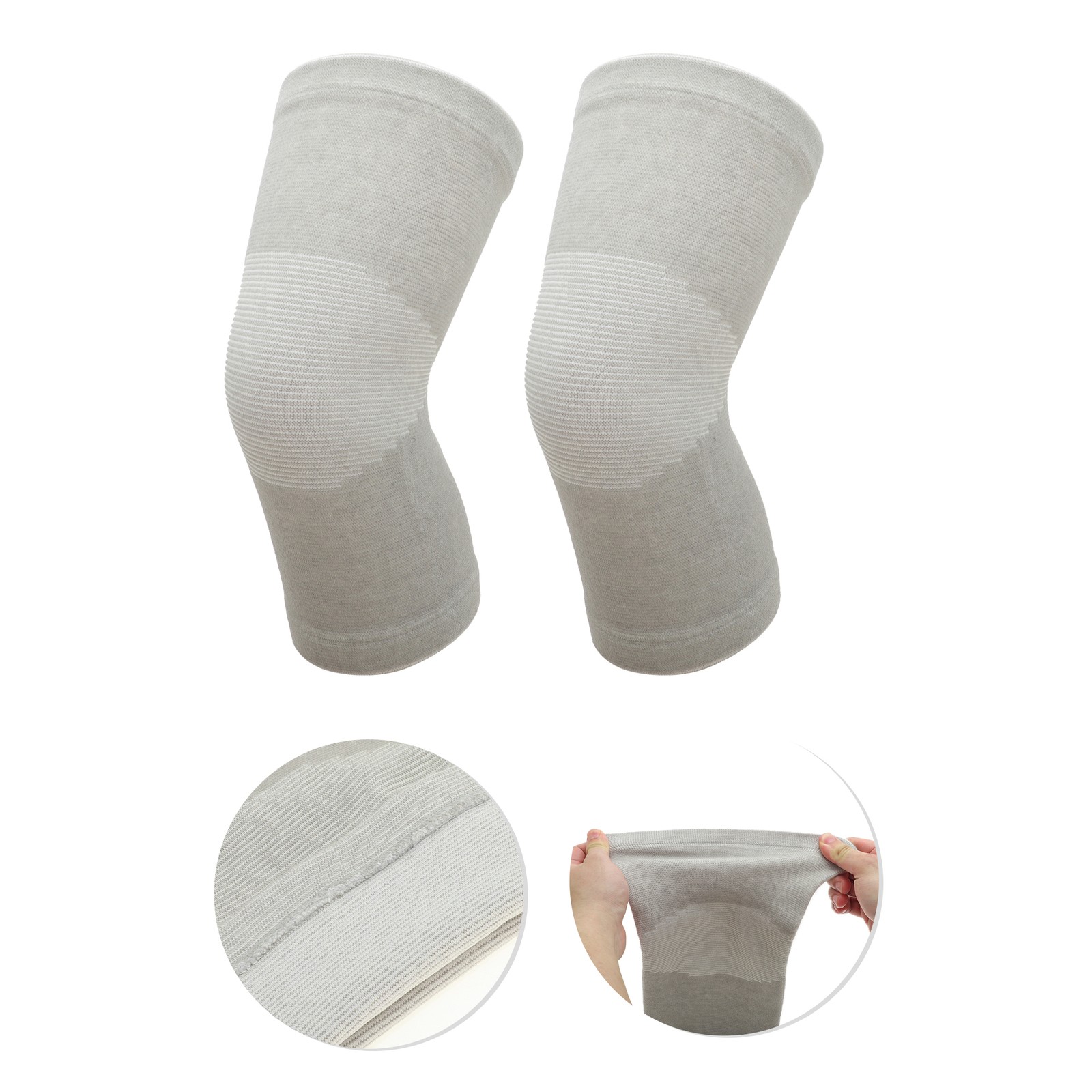 Comfortable Knee Pads Medium Size Gray 1 Pair