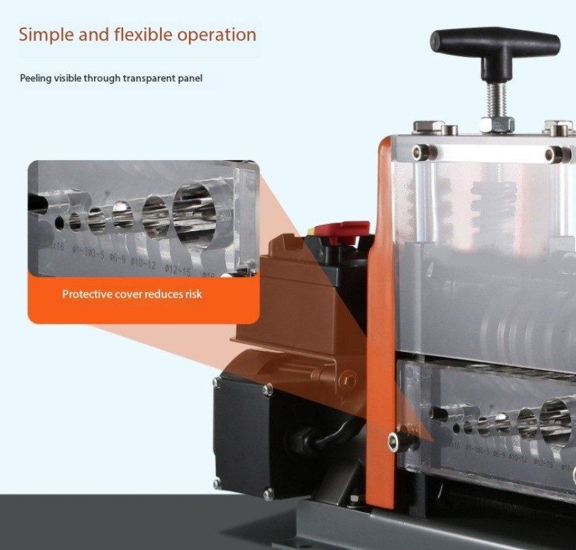 Electric Wire Stripping Machine 60W 1.5-25mm Visible Stripping Depth 6mm