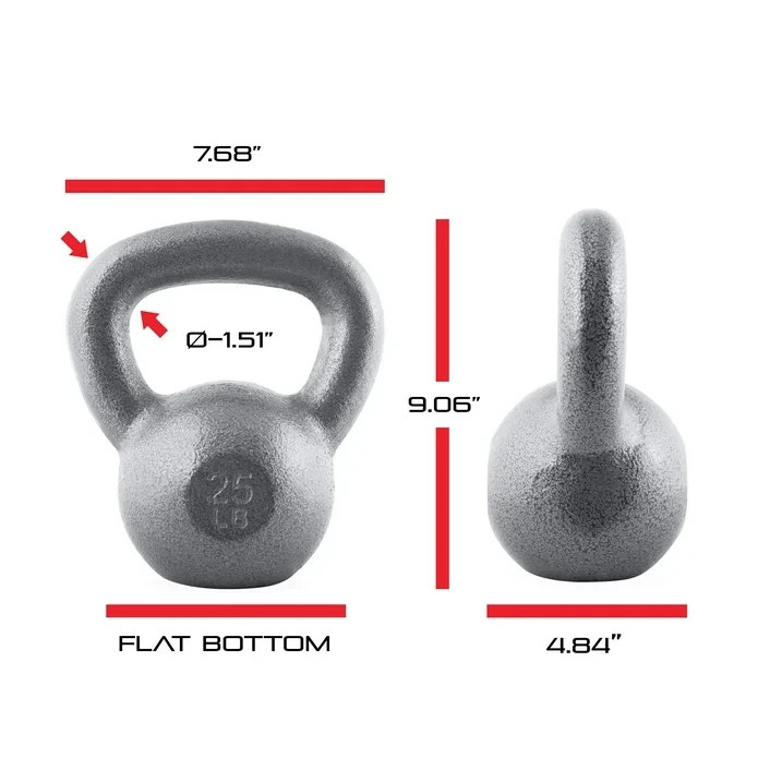 CAP Barbell Cast Iron Kettlebell, Single, 25-Pounds