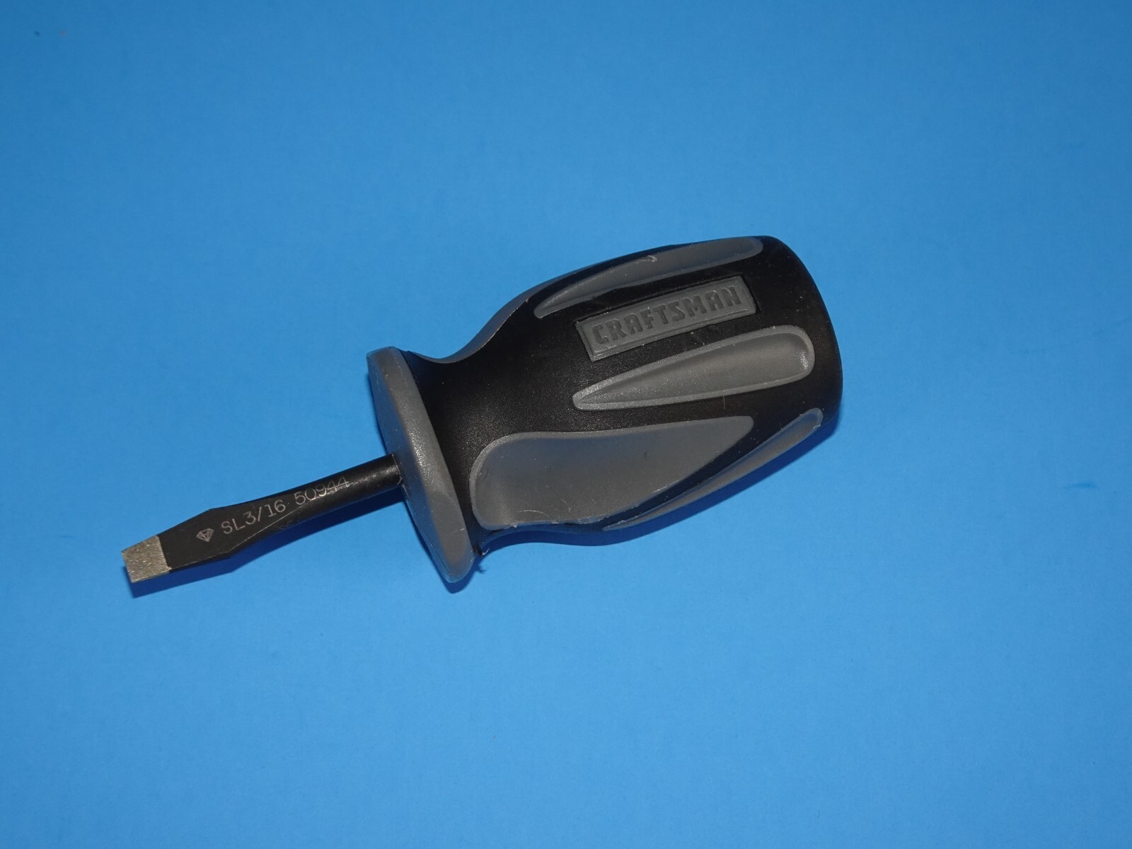Craftsman Extreme Grip Diamond Tip Stubby Screwdriver FLAT TIP 50944
