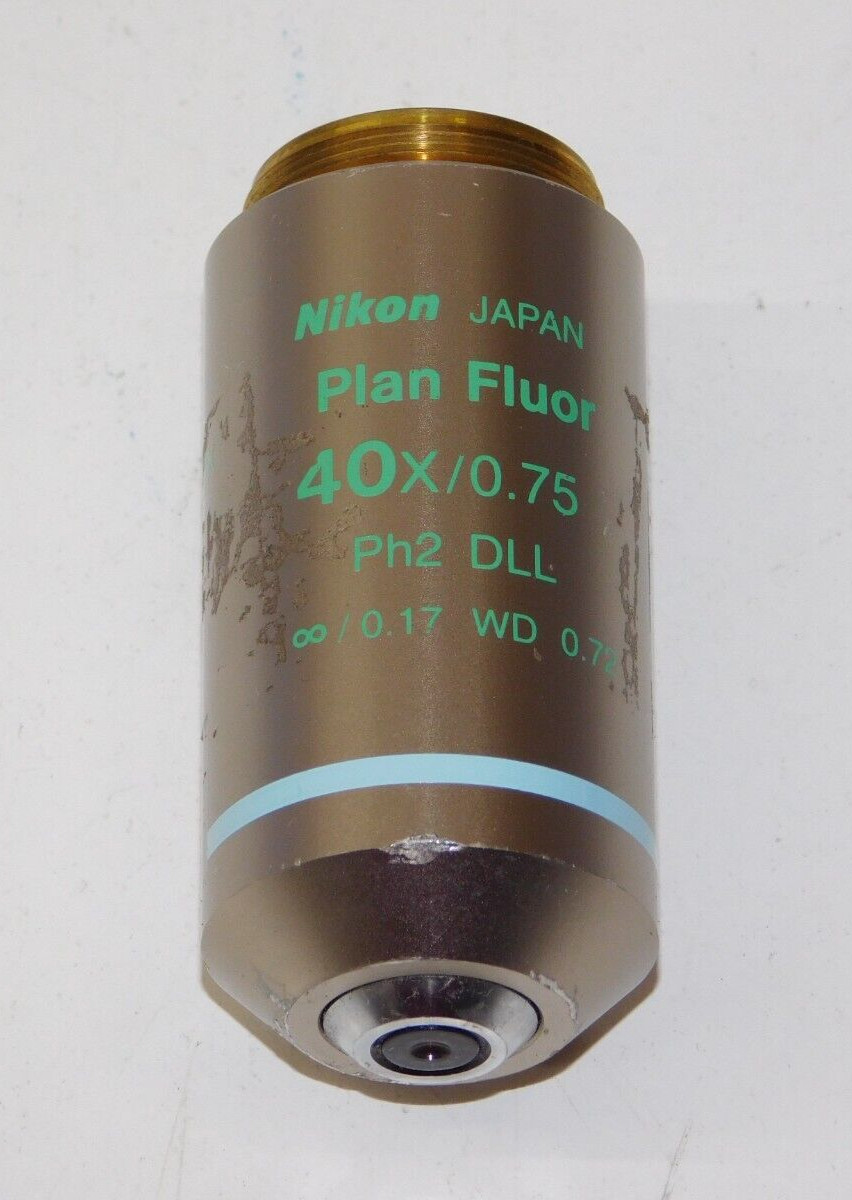 Nikon Plan Fluor 40X/0.75 Ph2 DLL 0.17 WD 0.72 Microscope Objective Lens Japan