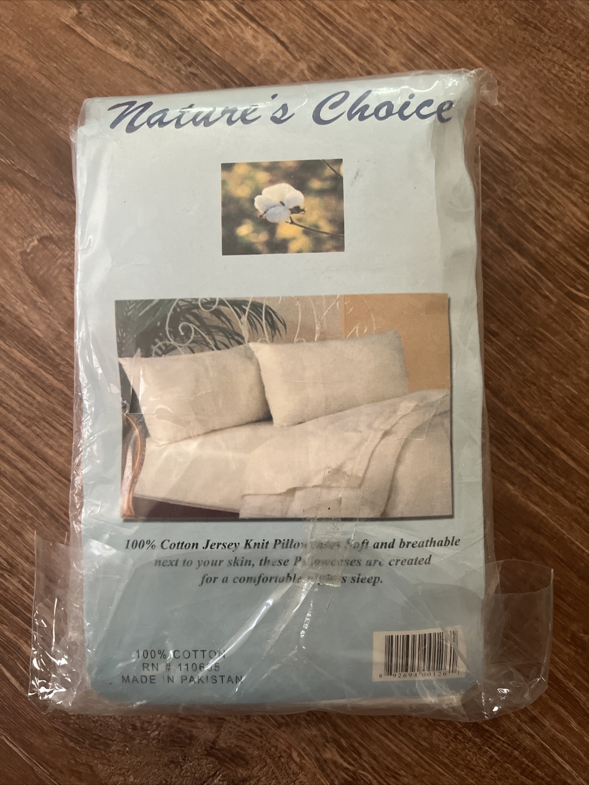 2Natures Choice Standard Size 100%Cotton Pillowcases. Off White New