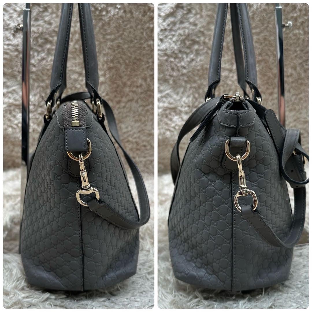 Item GUCCI 2way Tote Bag Shoulder Microshima Gray