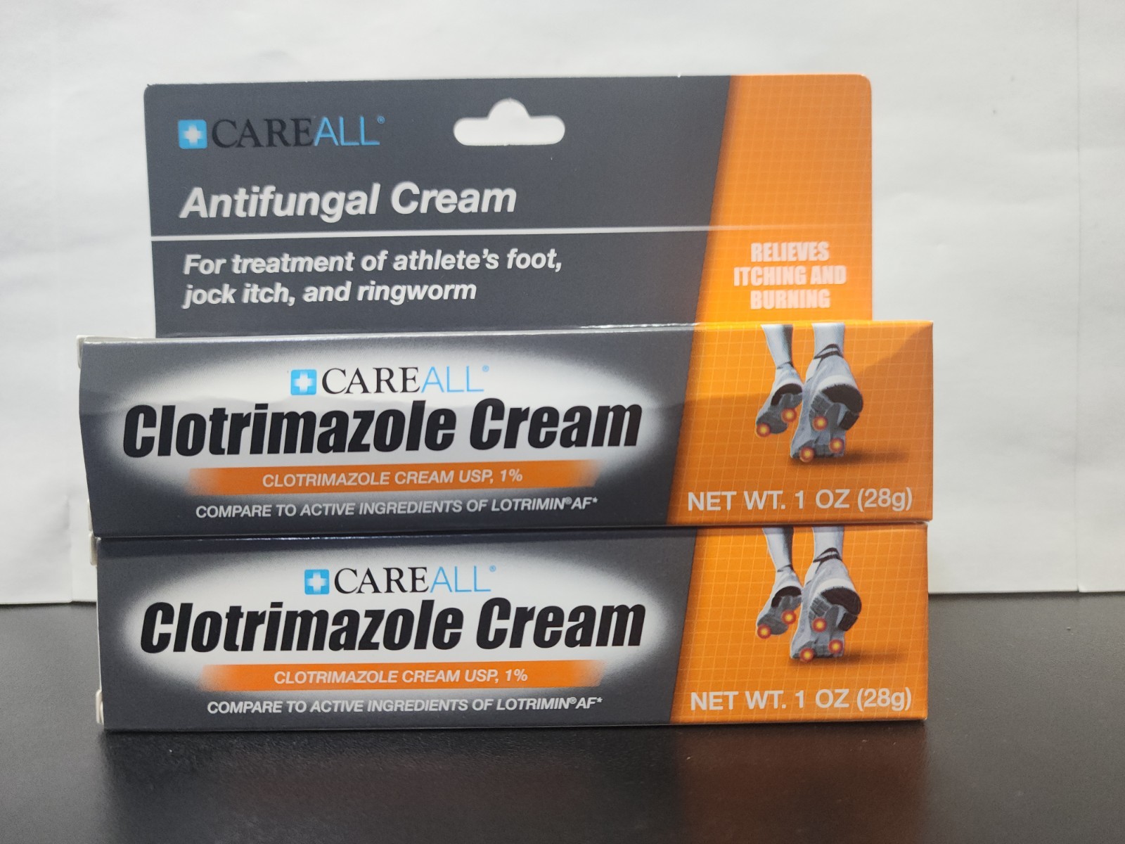 2 packs CareAll Antifungal Cream 1% Clotrimazole 1oz OTC  New Sealed  Exp 6/2028