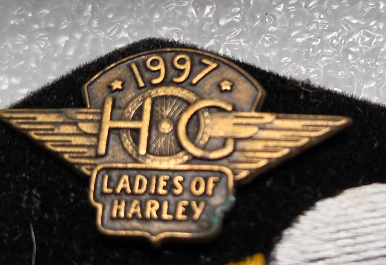 Harley Davidson Owners Group Rocker Patch Vintage 1997 HOG w/Pins