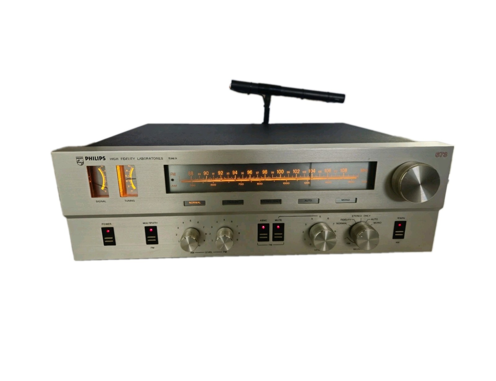 RARE VINTAGE Philips HiFi Laboratories Stereo Tuner 673 AH673 Working Tested