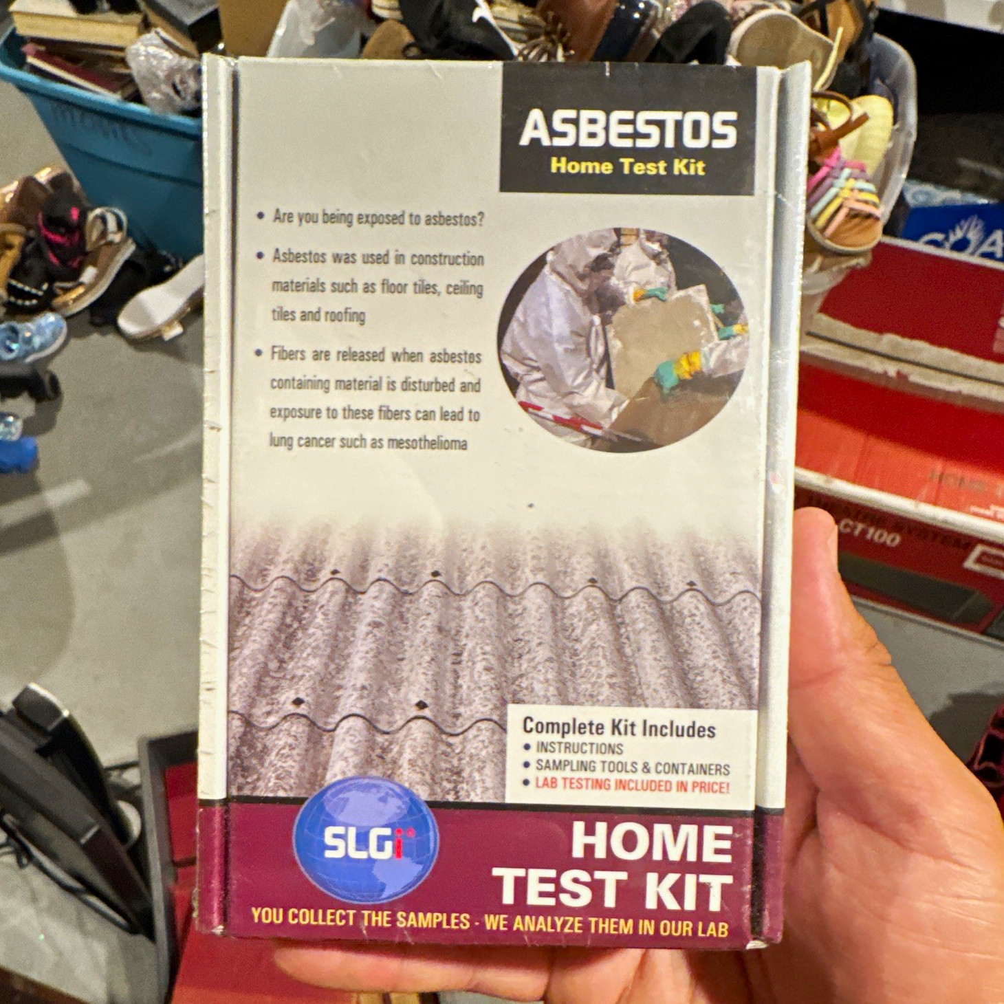 SLGI Asbestos Home Test Kit, Lab Testing Included, Instructions & Sampling Tools