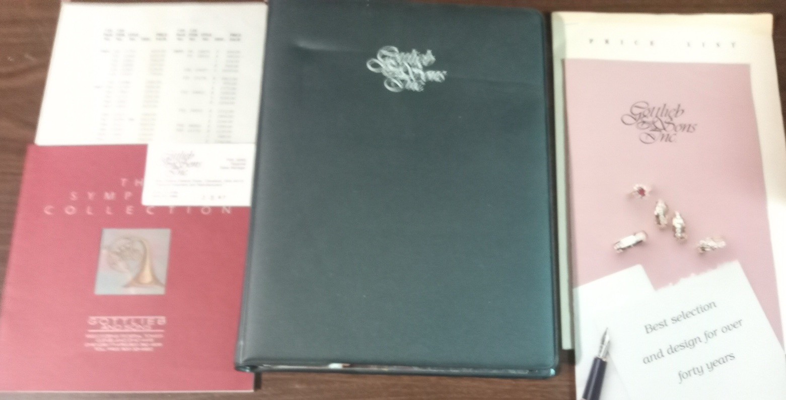 1993 Gottlieb & Sons Fine Jewelry Dealer Binder Catalog w/ Price List & Inserts