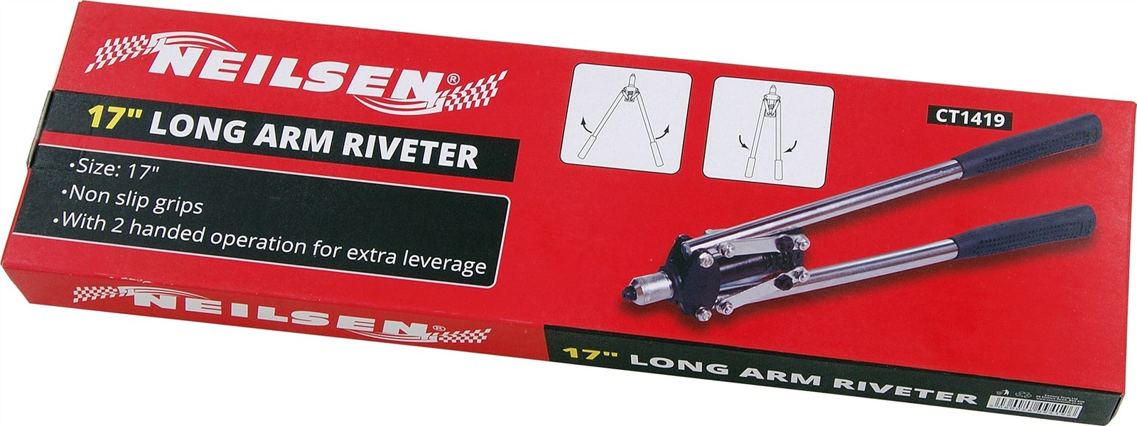 Heavy Duty 17" Long Arm Hand Rivet Gun Pop Riveter Tool