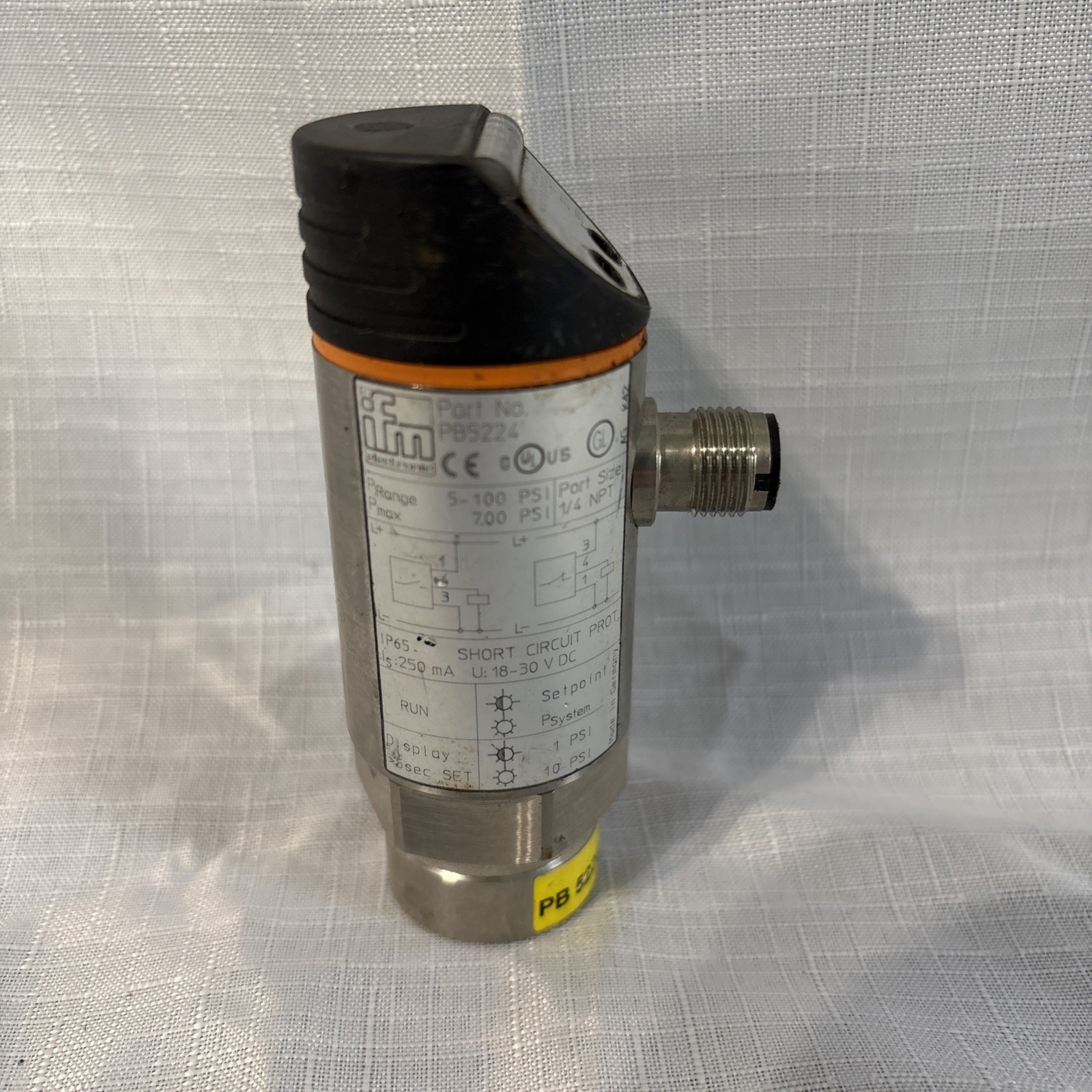 Ifm PB5224 Pressure Sensor with LED Bar Display USIP