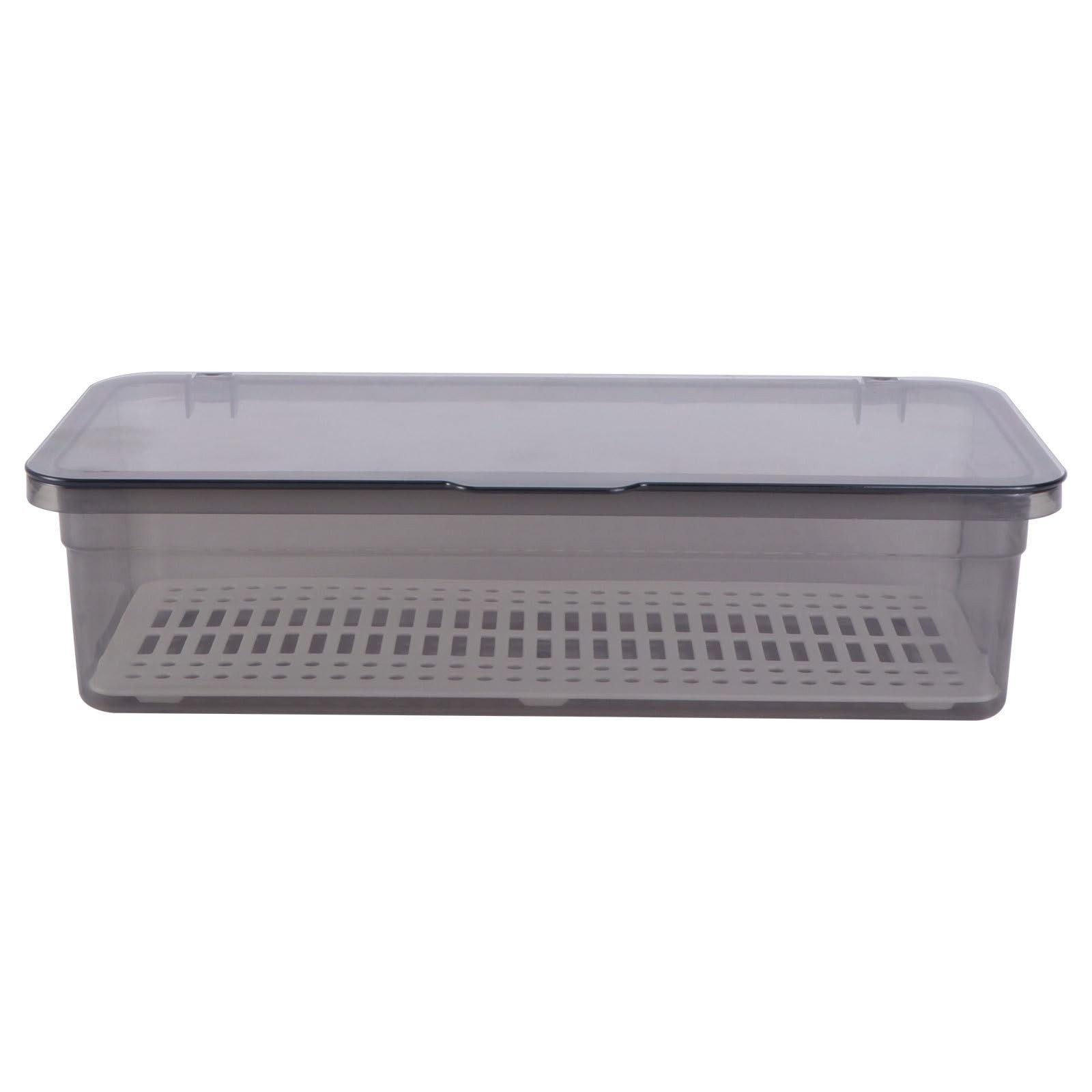 SHINEOFI Chopsticks Drain Storage Box with Lid 10.62 Inch Plastic Kitchen...
