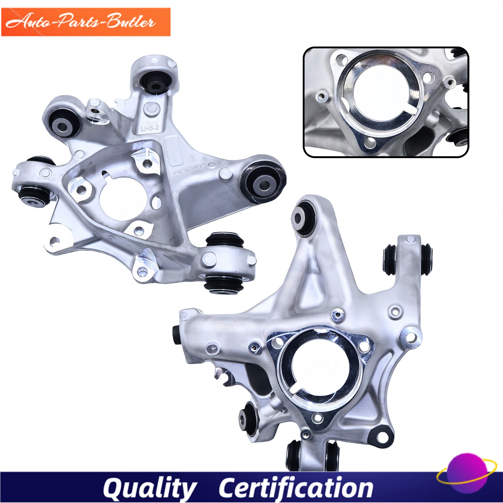 Rear Left&Right Side Steering Knuckle 104441100F 104441600F For Tesla 3 2017-23