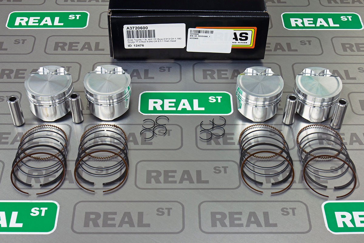 Arias Forged Pistons for Toyota 4E-FTE 74.00mm STD -3.23 cc 8.5:1 A3720600