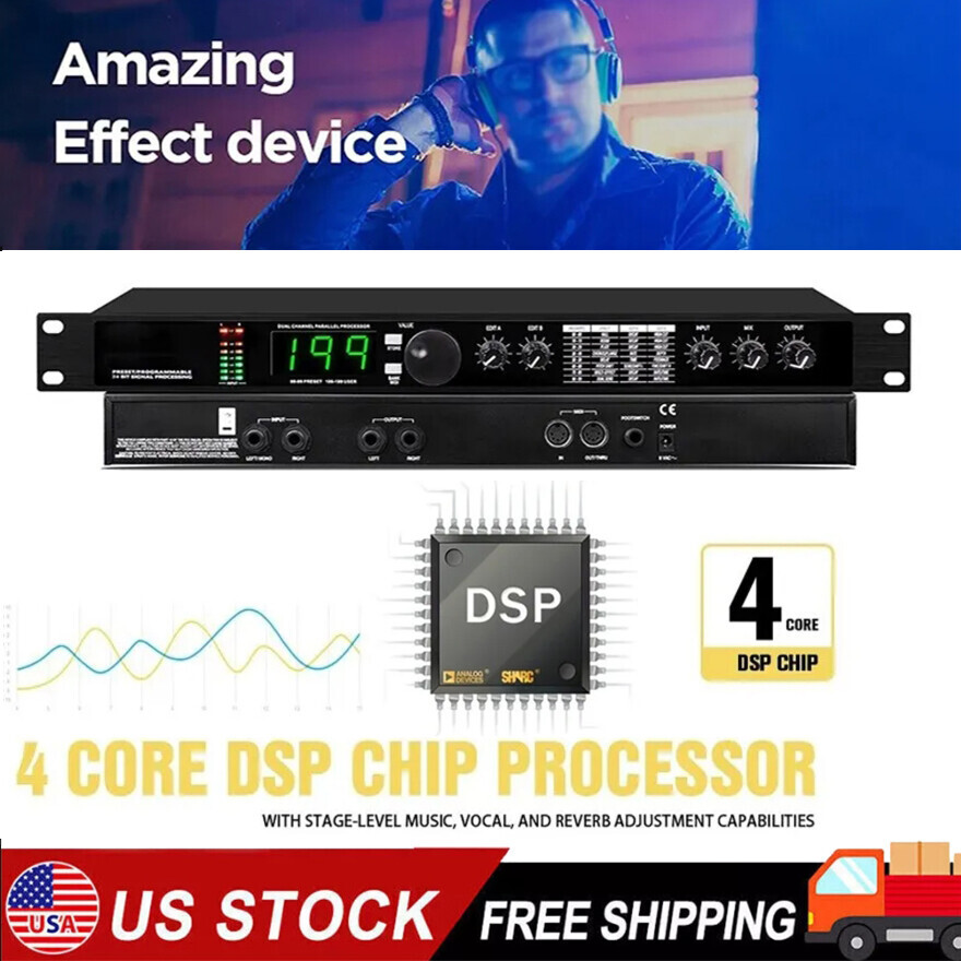 Digital Reverb Multi Effect DSP Processor Professional Audio Processor Equalizer