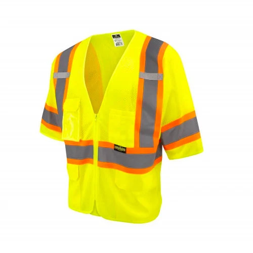 SV232-3ZGM-3X High Visibility/Type R Class 3 Vests Hi-Vis Green - Size 3X