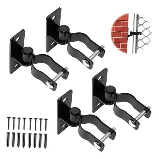 1-3/8 Inch Heavy Duty Gate Hinge, Metal Fence Hinges for Chain Link & 4 Pack