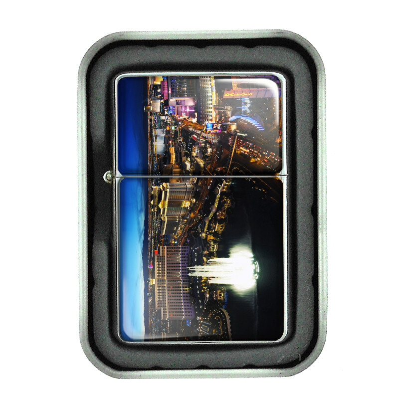 Las Vegas D6 Flip Top Oil Lighter Windproof