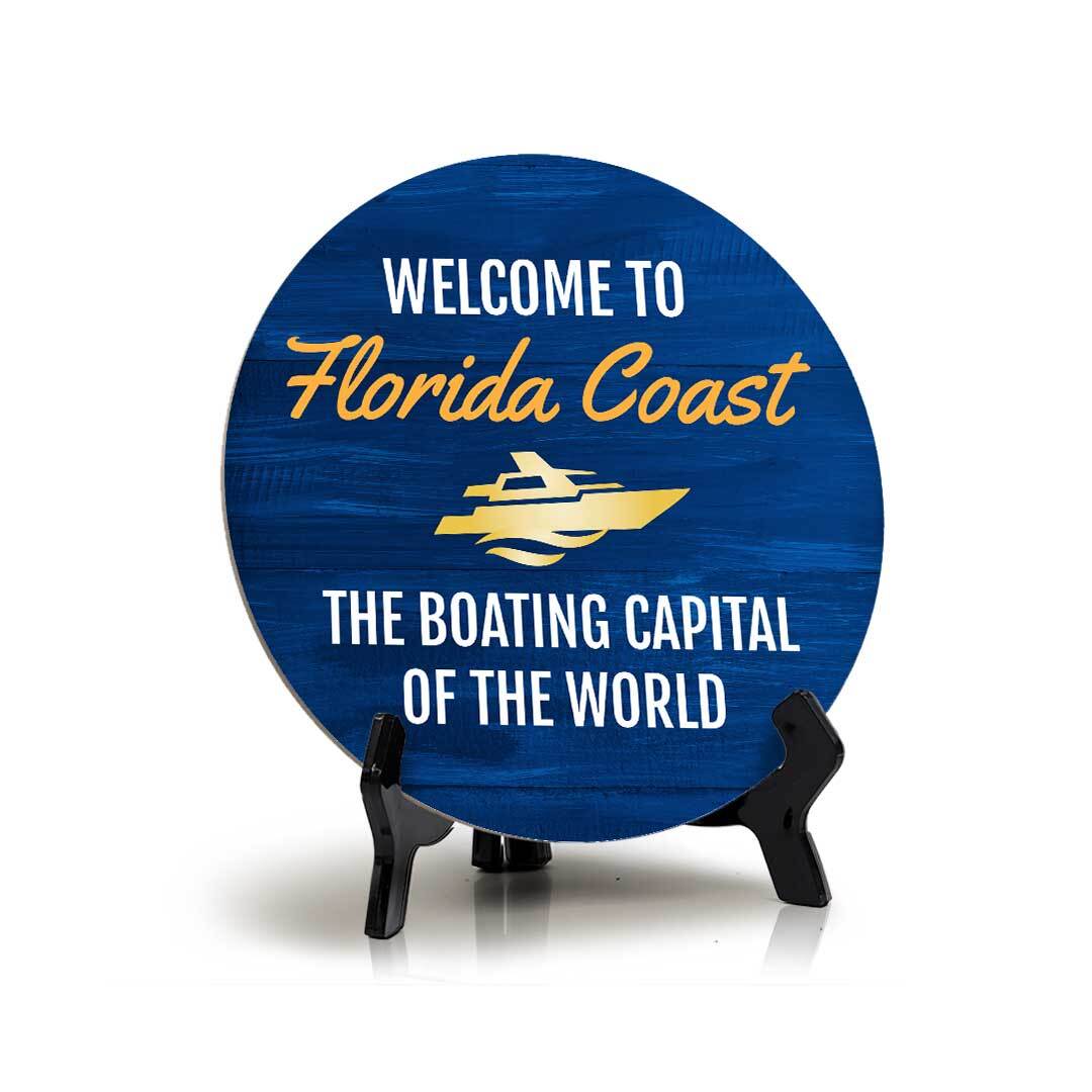 Welcome To Florida Coast The Boating Capital Of The World (5 x 5“)