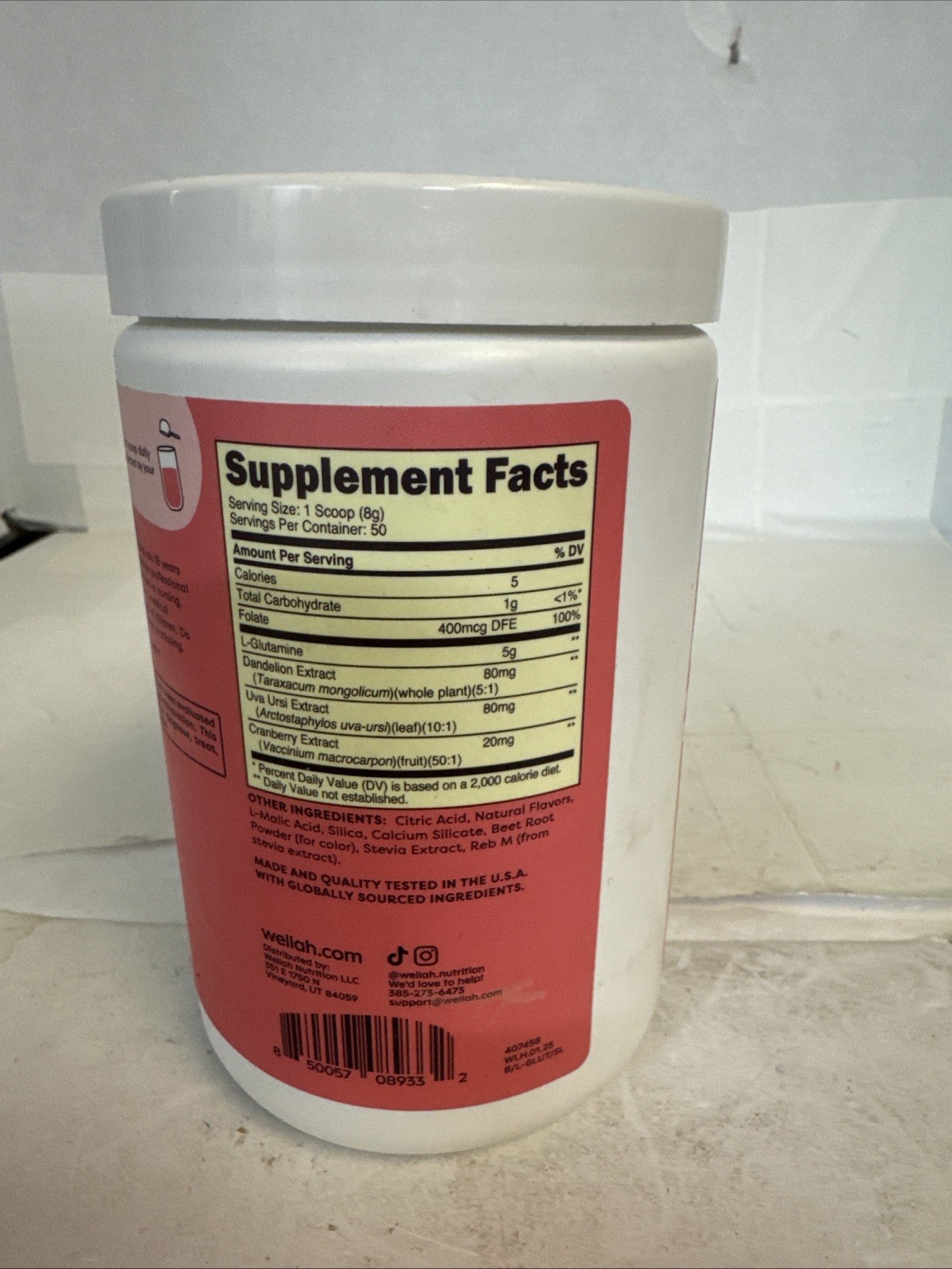 L-Glutamine, Strawberry Lemonade, 14.5 oz (405 g) Exp 3/2028