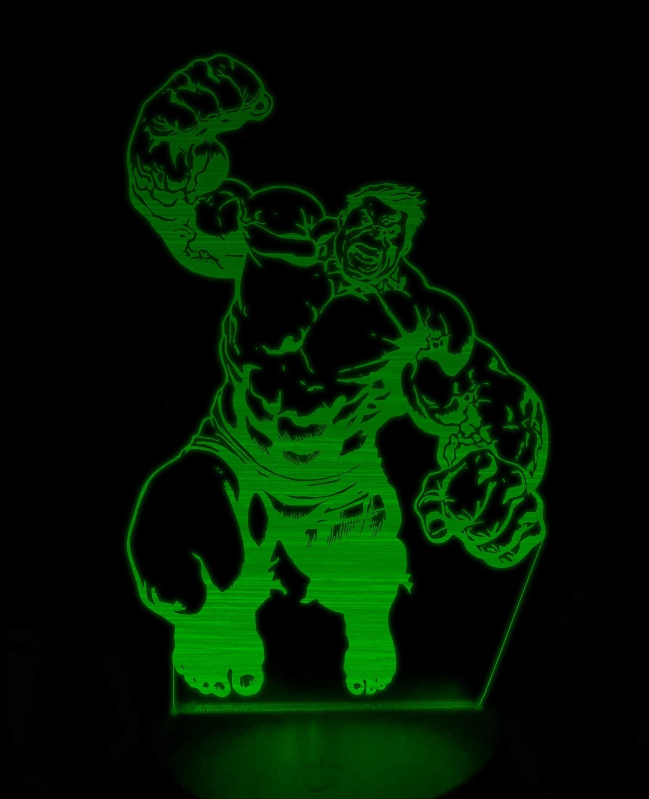 Green Rage Monster Smash 3D Color-Changing Night Light w/Remote - Handmade in Th